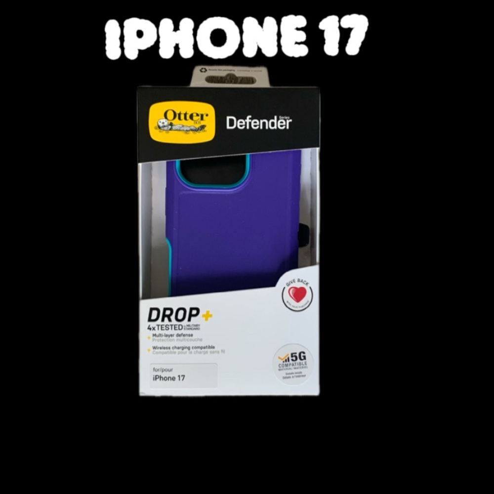 OtterBox Defender Case for iPhone 17 - Purple and Teal